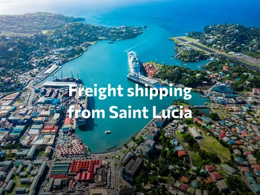 Port of Castries cargo terminal and container shipping, Saint Lucia